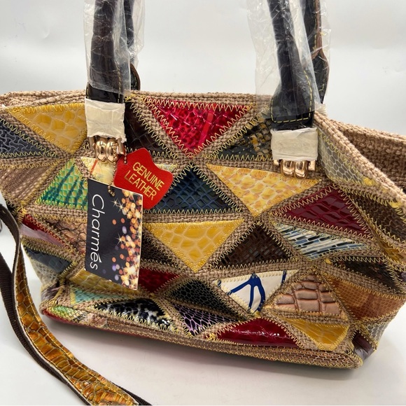 Multicolor Patchwork Leather Bag - Picture 1 of 13